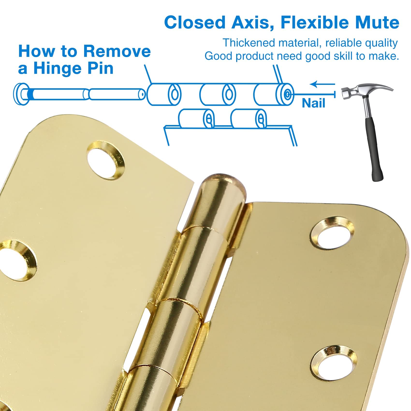 TDCHINGES hinges include 108 screws for fast, DIY installation.