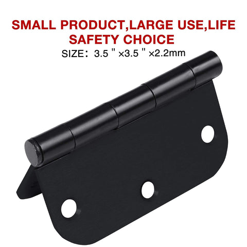 TDCHINGES 270-degree rotation hinge, matte black, fits interior doors securely.