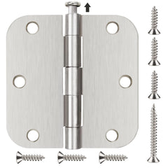 TDCHINGES 18-pack nickel door hinges in brushed finish for durable interior doors.