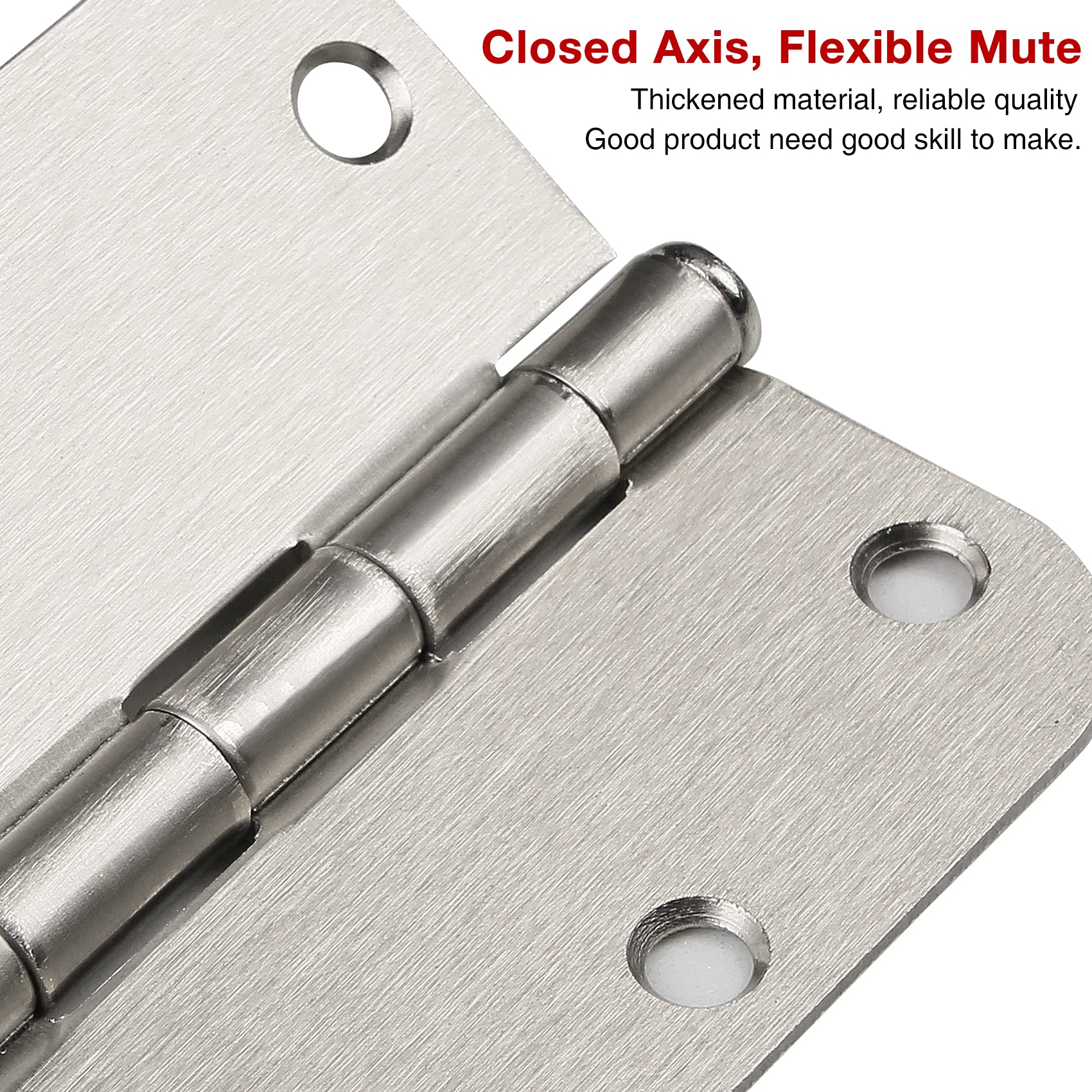 TDCHINGES 24-pack brushed nickel hinges suitable for doors and cabinets