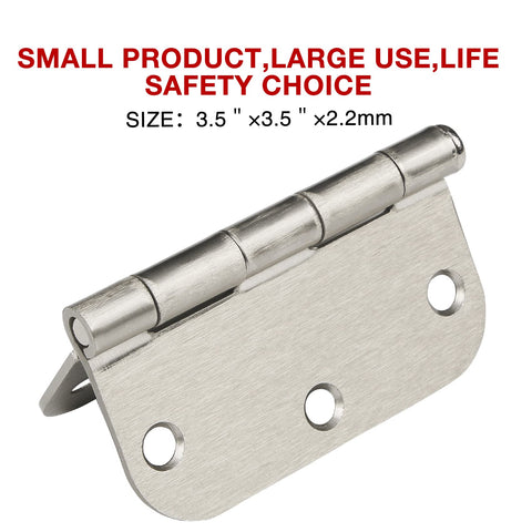 TDCHINGES 3.5-inch brushed nickel hinge suitable for drawers and wardrobes.