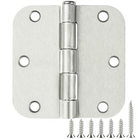TDCHINGES 30-pack rounded satin nickel hinges for interior doors, easy installation.