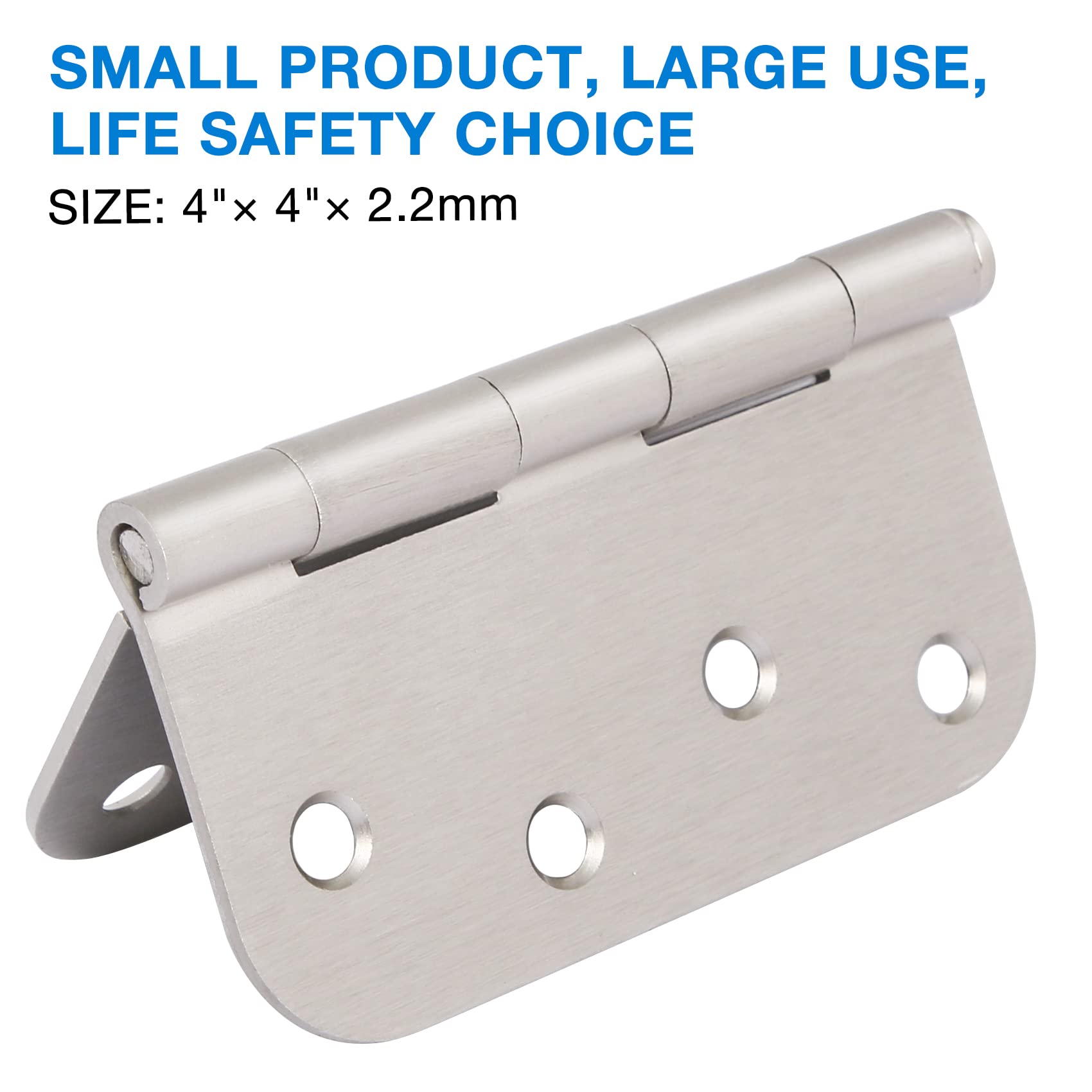 TDCHINGES front-door hinge 4x4 satin nickel, heavy-duty for secure exterior entry.