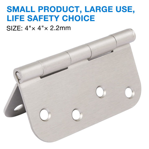 TDCHINGES front-door hinge 4x4 satin nickel, heavy-duty for secure exterior entry.