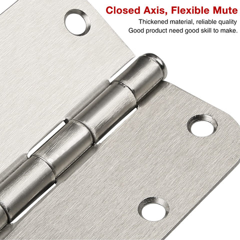 TDCHINGES full mortise brushed nickel hinge for secure interior mounting.