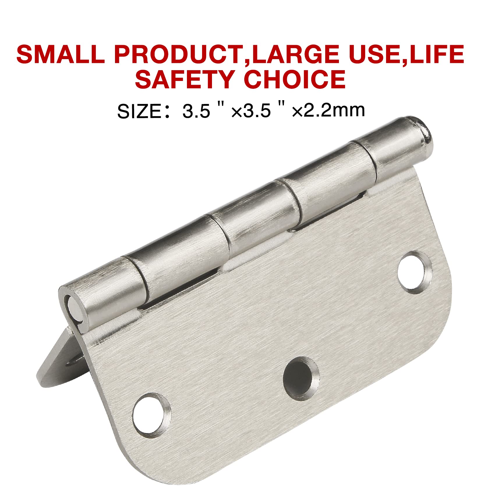 TDCHINGES interior door hinge with rounded 5/8 radius corners for easy installation