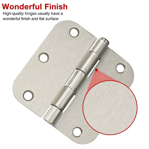 TDCHINGES satin nickel hinge set including 144 screws for quick setup