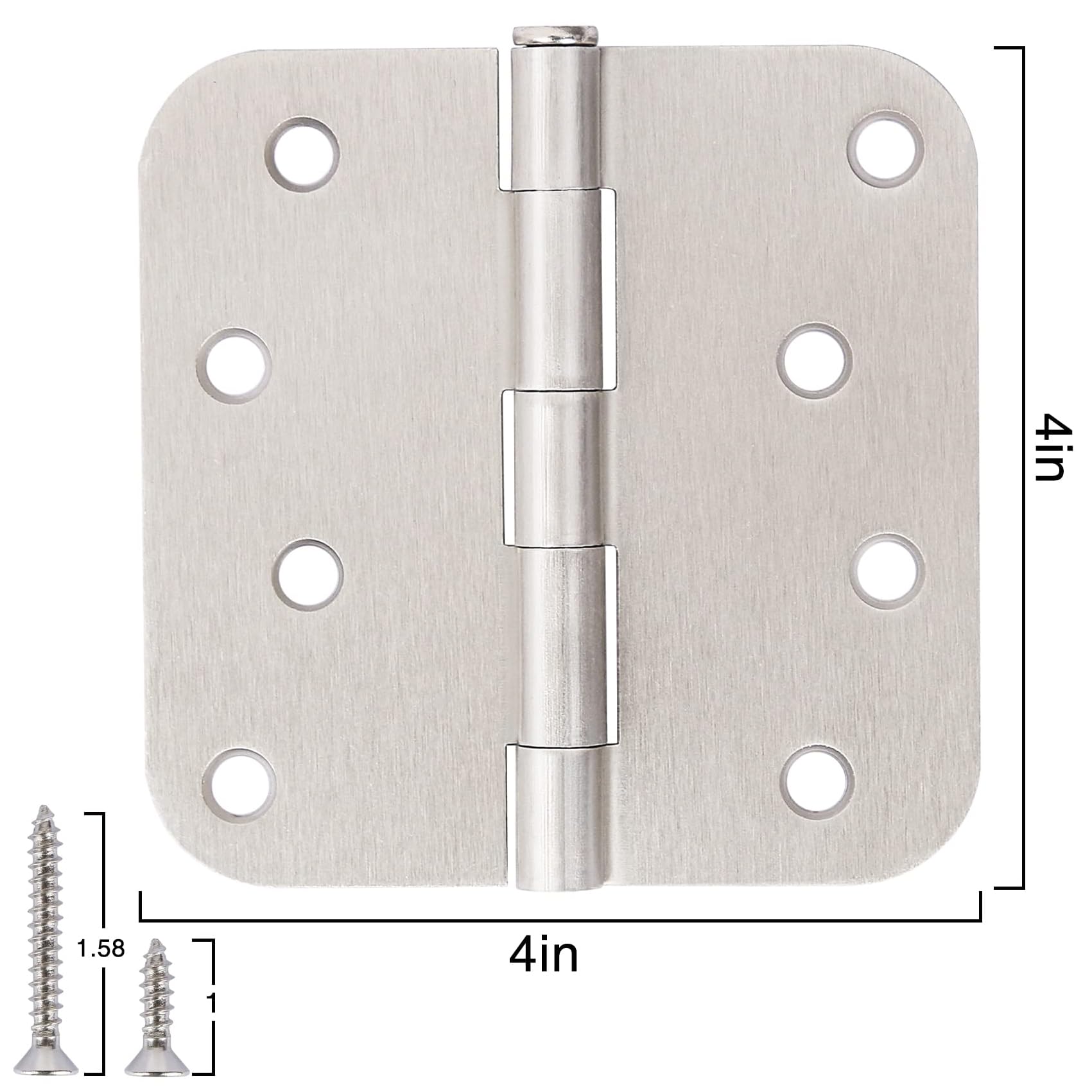 TDCHINGES shed-door hinge brushed nickel, rust-resistant support for outdoor buildings.