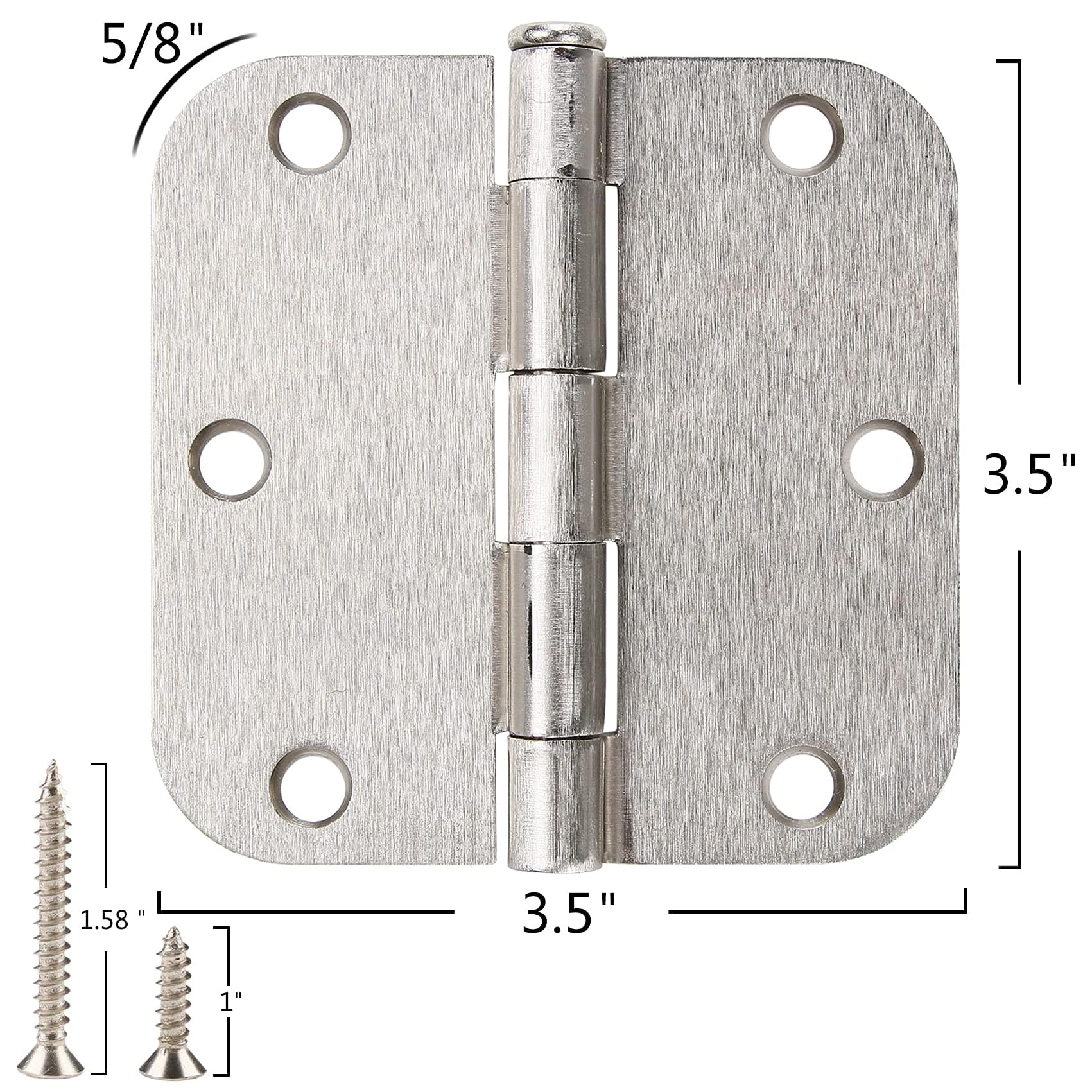 TDCHINGES brushed nickel hinges resist wear for frequent-entry rooms