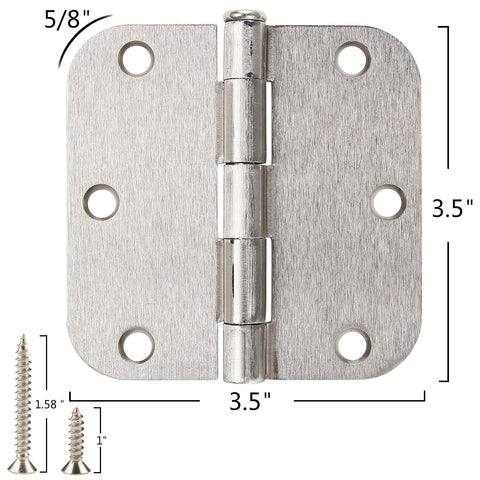 TDCHINGES brushed nickel hinges resist wear for frequent-entry rooms