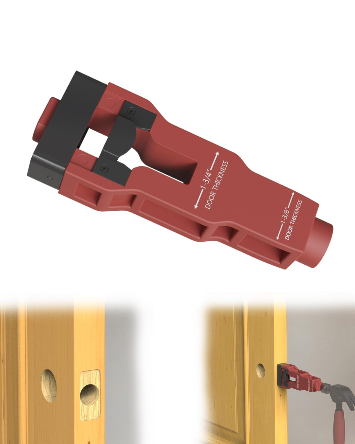 TDCQFFF door latch mortise tool main body for precise flush mounting