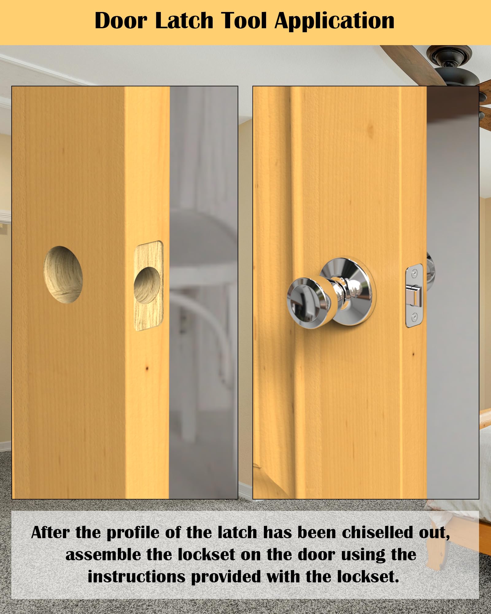 TDCQFFF mortise blade works with the strike head for clean cavity creation
