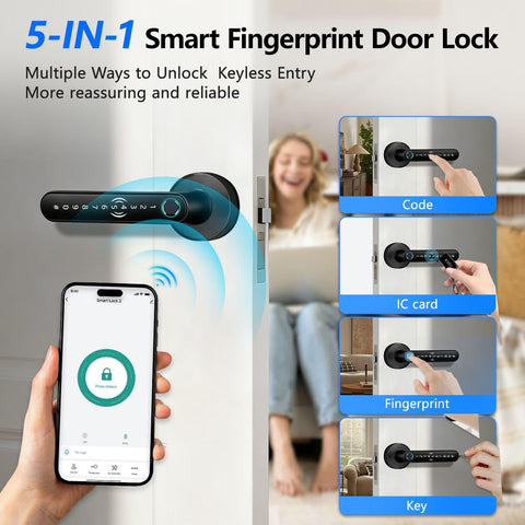 TDMALE door lock installation in progress demonstrates easy, tool-free setup