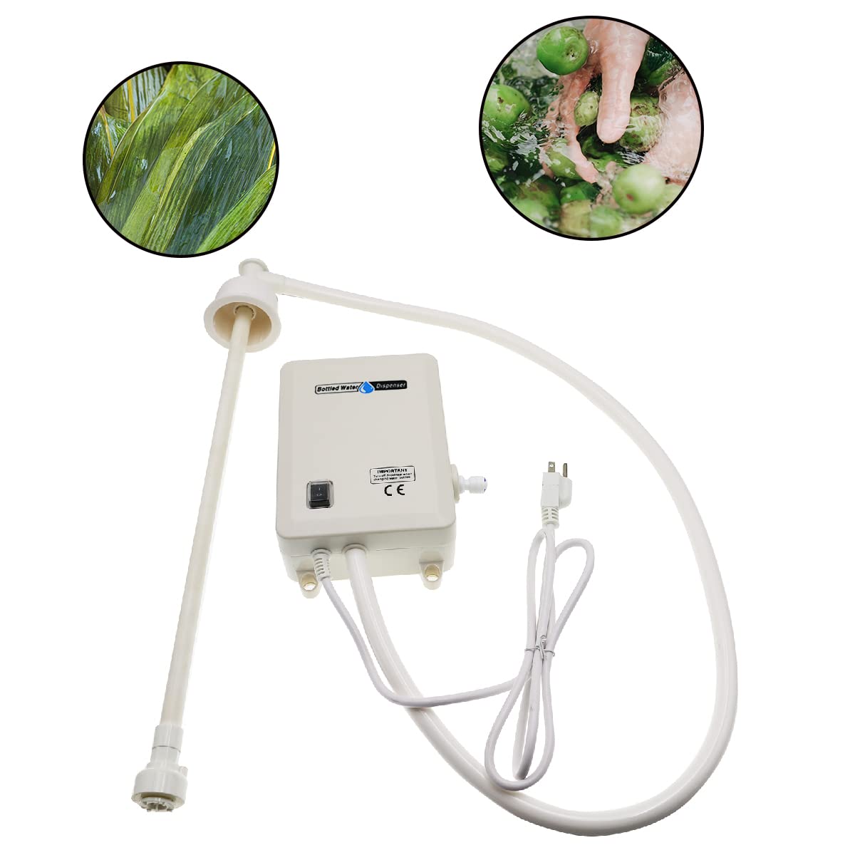 TDRRICH pump on a kitchen counter for on-demand hot or cold water.