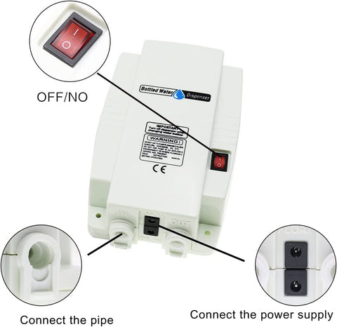 TDRSUPER 110V pump installed near a coffee maker for on-demand hot water.