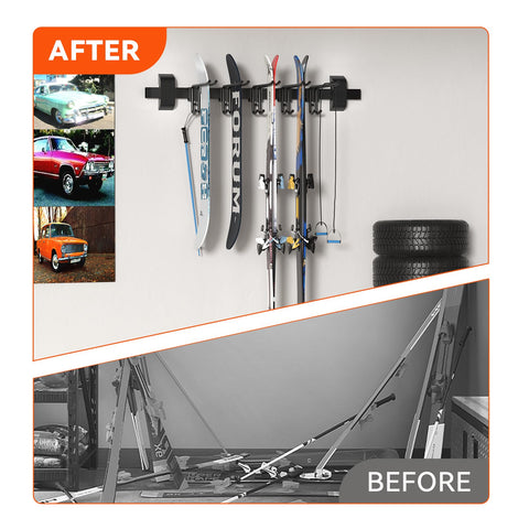 Tdrynl sleek rust-resistant finish adds a durable look to ski storage.