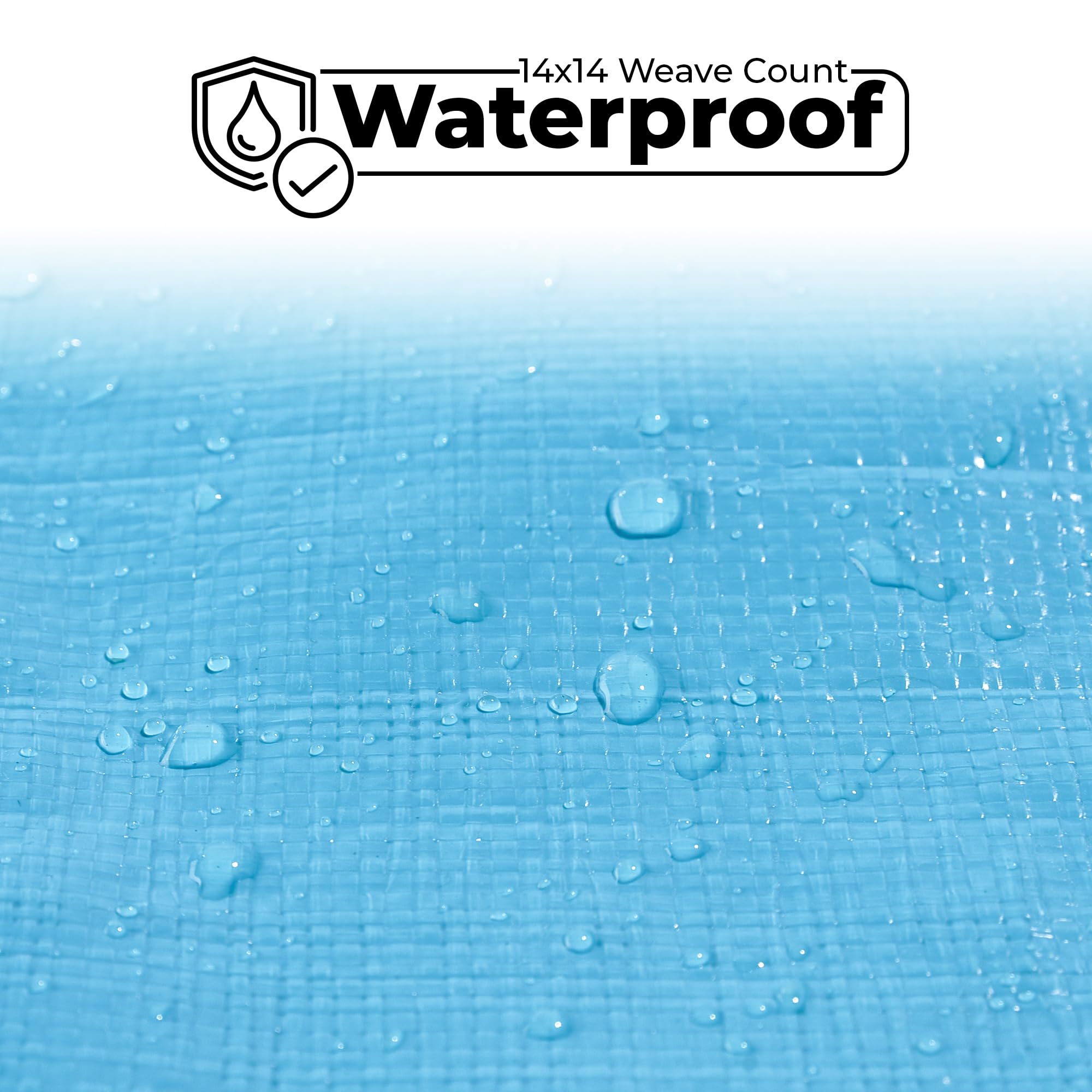 Teal Elite multipurpose tarp 20x40 suitable for indoor and outdoor use.