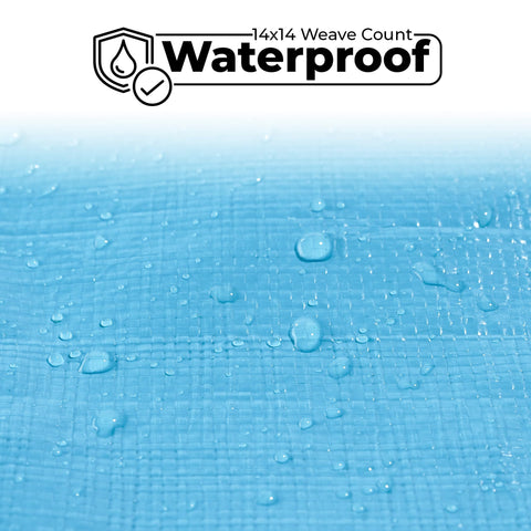 Teal Elite multipurpose tarp 20x40 suitable for indoor and outdoor use.