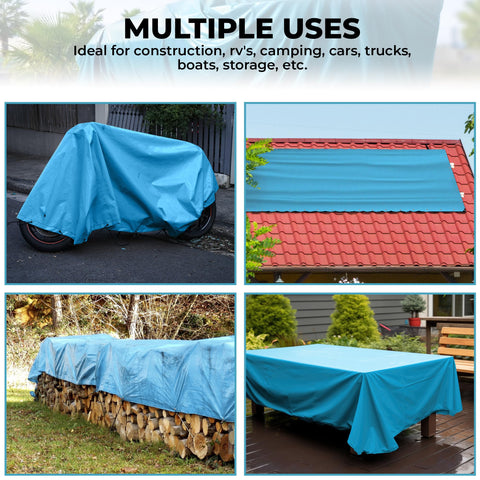 Teal Elite pool-cover tarp 20x40 keeps debris off the water area.