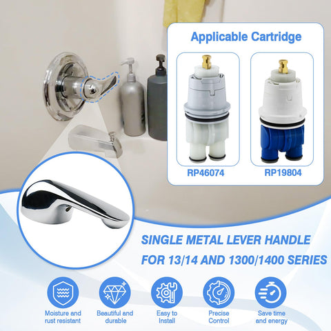 Tearel chrome-finish lever handle improves faucet usability with reliable operation