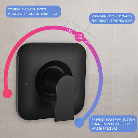 Tearel matte black finish close-up shows sleek bathroom aesthetics.