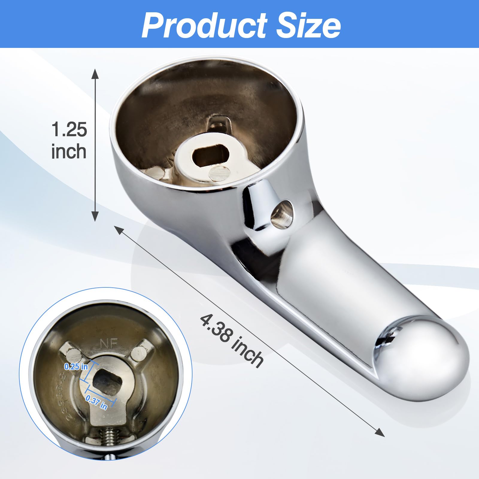 Tearel Delta H79-compatible handle kit close-up highlights precise fit and durable chrome