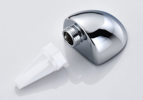 Tearel elbow inlet-connection chrome supports standard hoses for quick upgrades.