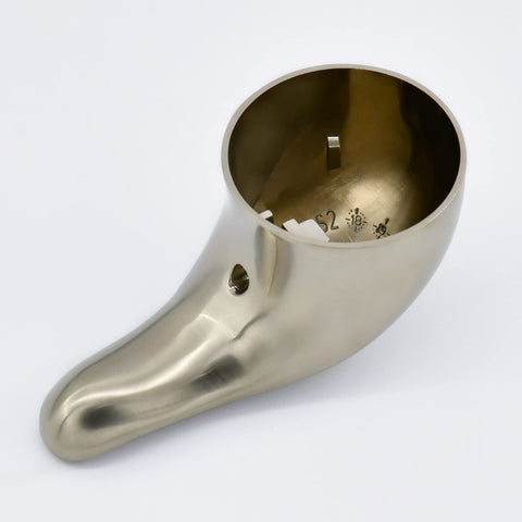 Close-up of Tearel brushed nickel lever shower handle