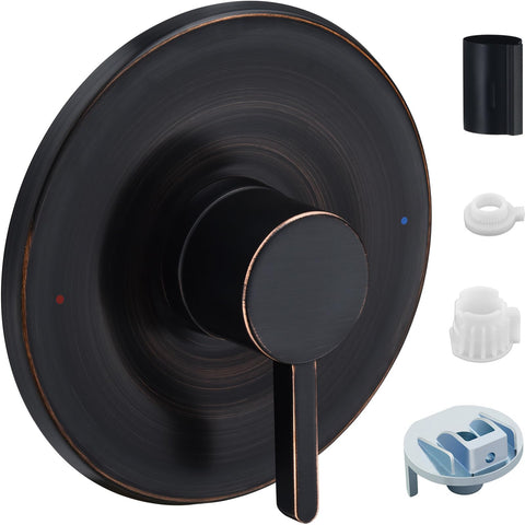 Tearel shower-tub-trim-kit oil-rubbed bronze finish adds classic elegance.