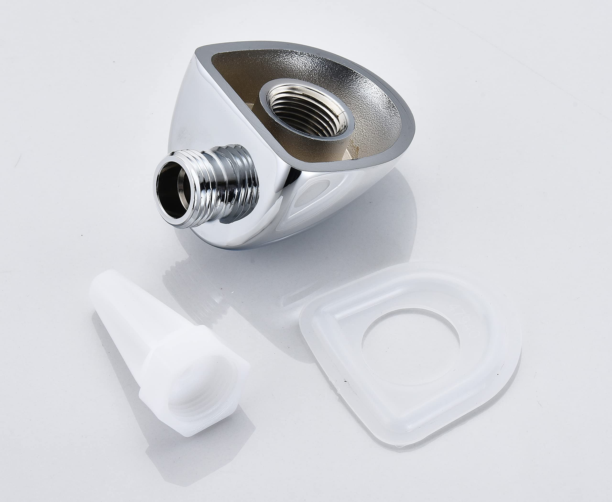 Tearel wall-mount elbow chrome finish keeps baths looking timeless and tidy.