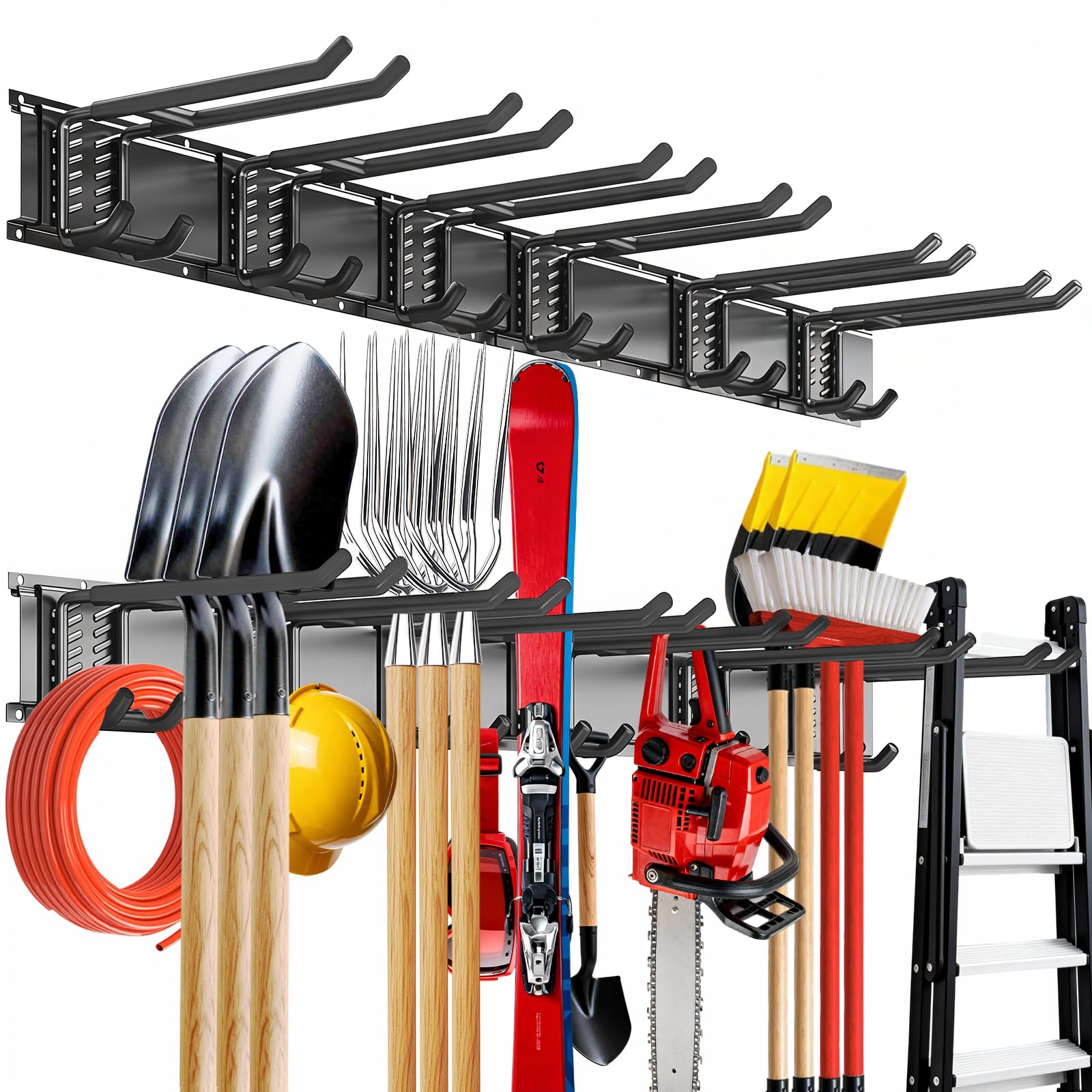 Tebgeag garage tool organizer wall mount 48inch keeps tools accessible and neatly stored.