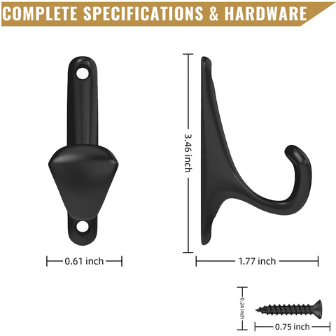 Tebgeag wall hooks holding coats, showing 40 lb capacity per hook.