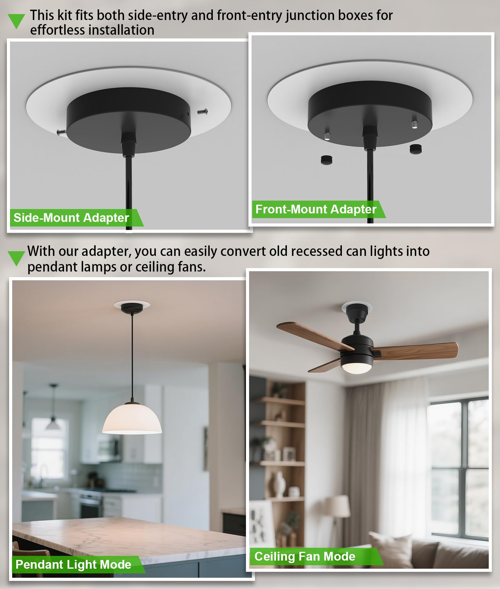 tebio flat ceiling medallion 7-75 inch fits can lights securely