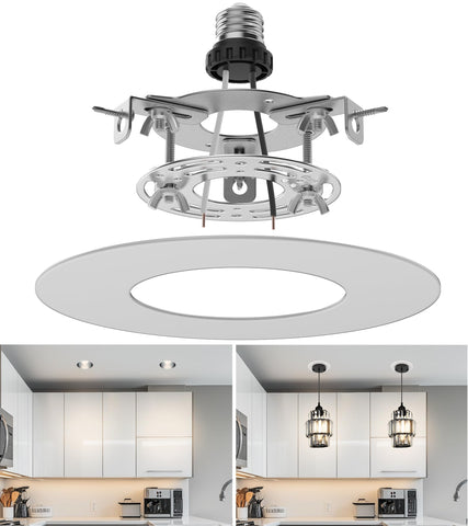 tebio recessed can conversion medallion enhances fixture aesthetics and coverage