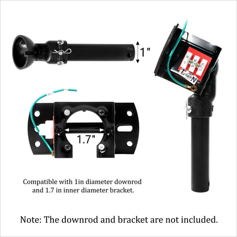 TEBTEOTEK easy-install mounting process simplifies setup on angled ceilings