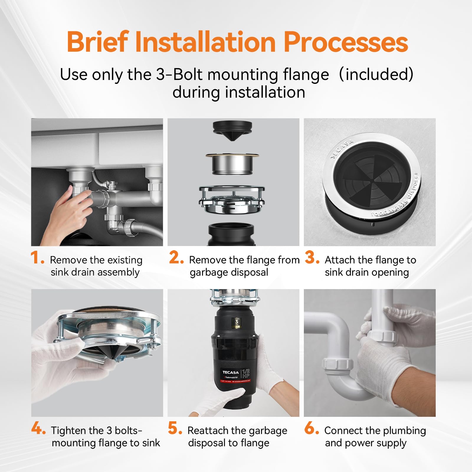 TECASA Taskmaid includes preinstalled power cord and drain kit for quick installation.