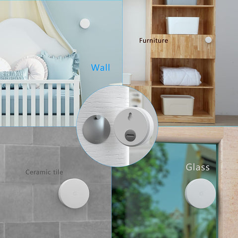 Teccle Nest mount installed on metal surface for secure sensor.