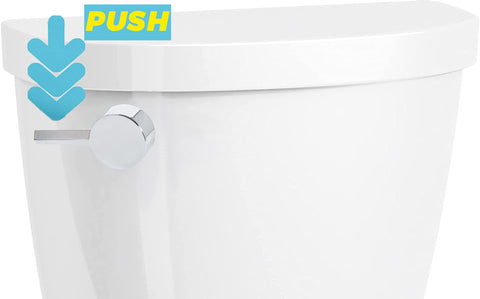 TECETOOL universal front-mount handle fits many toilet brands.