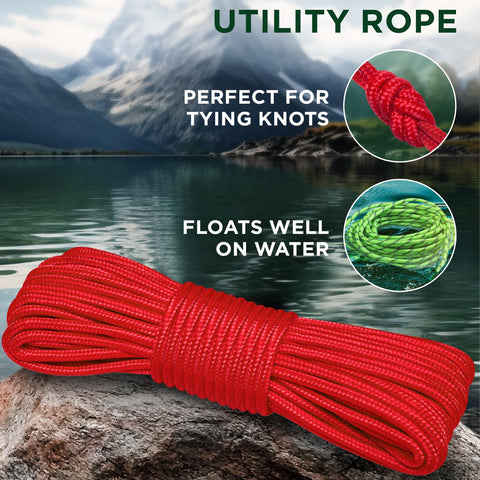 TECEUM rope coiled red for easy storage and quick access