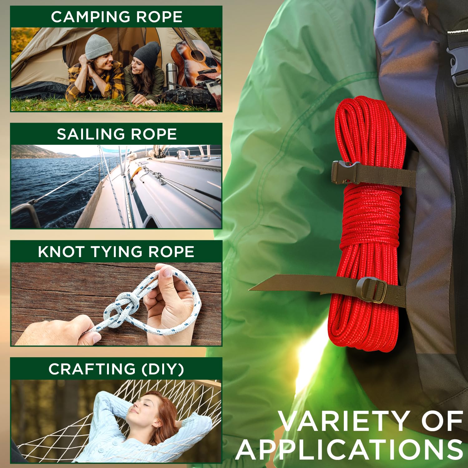 TECEUM rope marine setting highlighting waterproof and floatable features