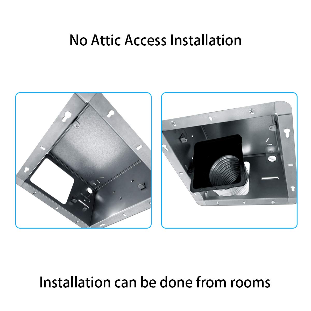Tech Drive mounting brackets shown for new construction compatibility