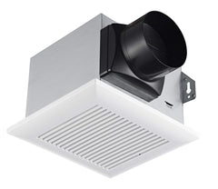 Tech Drive quiet bathroom exhaust fan front view showing compact ceiling unit for efficient moisture removal