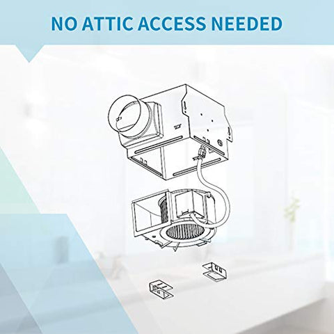 Tech Drive quiet bathroom exhaust fan installation-kit image helps planning from ceiling