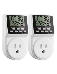 Techbee indoor timer front view with 24-hour programmability for daily scheduling.