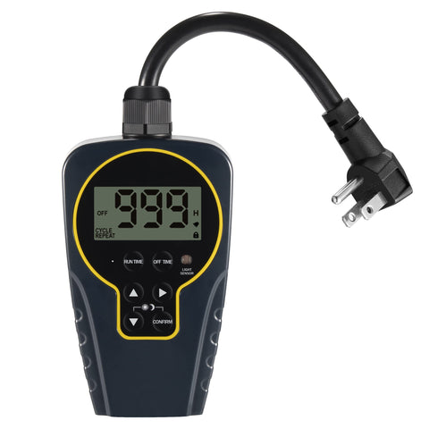 Techbee interval timer plug for outdoor installation powering lights with automation.