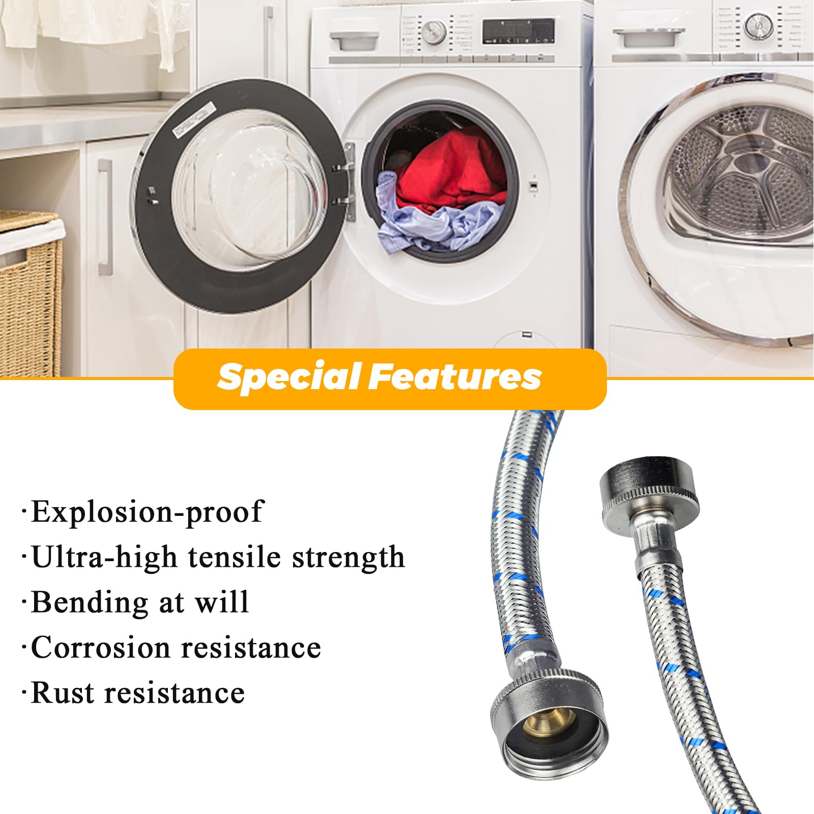 Techecook rubber gaskets provide extra sealing against leaks at the connectors.
