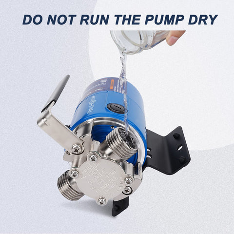 TecHome Pump with Hose durable assembly with metal connectors for reliability.