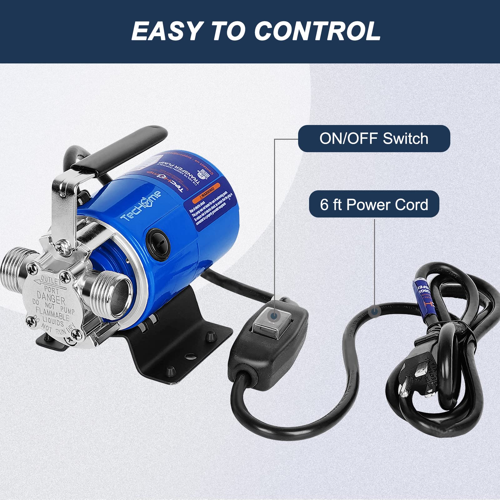 TecHome 330 GPH pump supports efficient water movement.