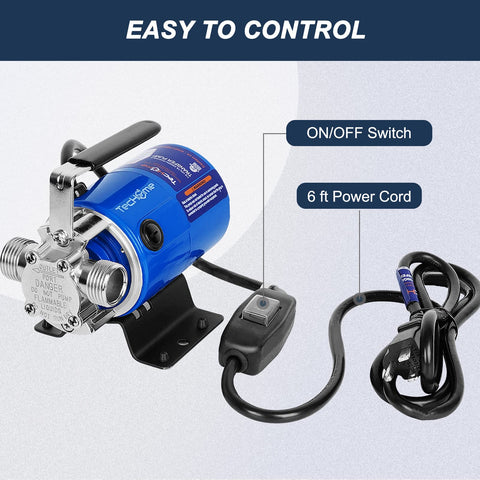 TecHome 330 GPH pump supports efficient water movement.