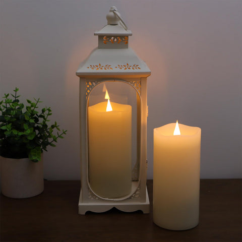 TECHLONG 3D wick flameless candle viewed from the side for lifelike glow